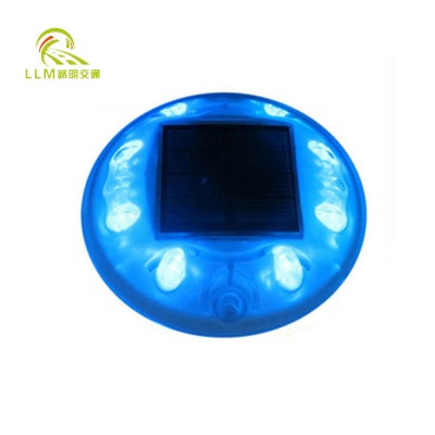 Top selling 8pcs LED plastic round solar powered road stud flashing light