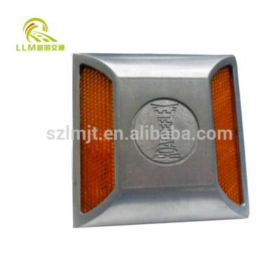 Hot sale 100mm high compressive strength aluminum casted with stem cat eye reflective road stud