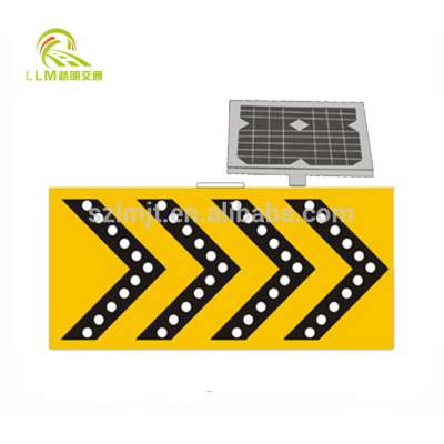 LED solar powered traffic safety flashing arrow sign